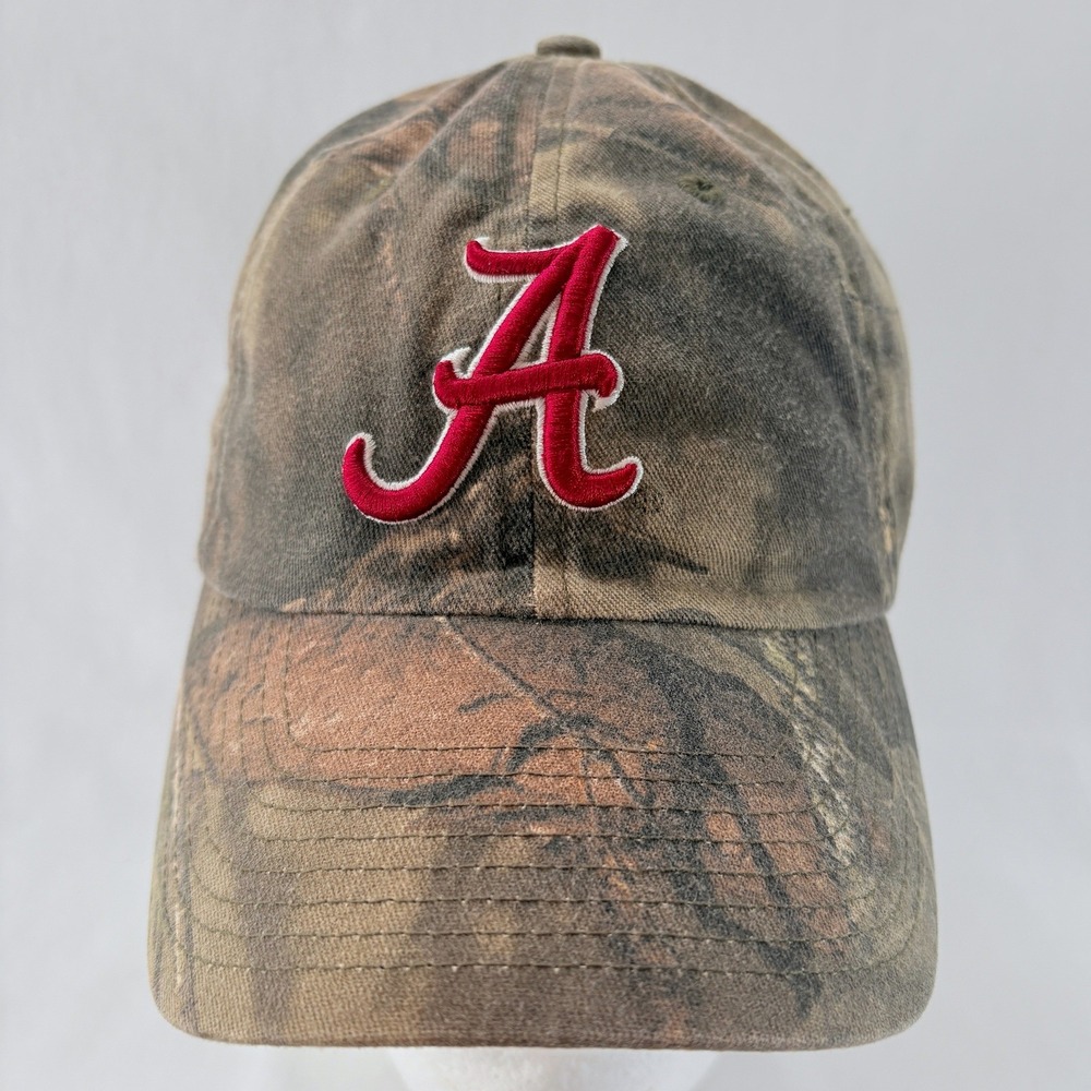 Alabama Crimson Tide Script A Adjustable Camo Baseball Cap Hat Fan Favorite